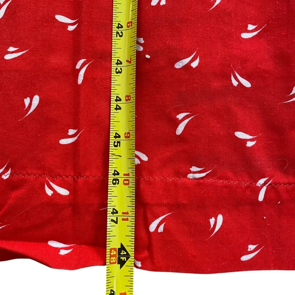 Vtg Handmade Patchwork Quilt Topper Red Ric-Rac Trim Farmhouse Decor No Stuffing